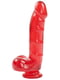 Фалоімітатор Jelly Jewels Cock & Balls Red (діаметр 3,6см) антибактеріальний ПВХ | 6667258