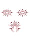 Пестіс з кристалів Petits Joujoux Gloria set of 3 - Red, прикраса на груди та вульву | 6668029 | фото 3
