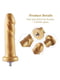 Золотий фалоімітатор 6.8″ Golden Silicone Dildo, система KlicLok | 6670318 | фото 2