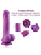 Фалоімітатор 8.2″ з вібрацією для секс-машин Purple Silicone Dildo with Vibe, KlicLok | 6670328 | фото 7