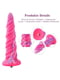 Фантазійний фалоімітатор 10.12″ для секс-машин Silicone Dildo rose Monster Series, KlicLok | 6670331 | фото 2