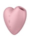 Вакуумний стимулятор-серце з вібрацією Cutie Heart Light Red | 6670398
