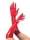 Глянсові вінілові рукавички Art of Sex - Lora, розмір S, колір Червоний | 6670598