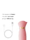 Вібратор з підігрівом та вакуумною стимуляцією клітора Rose Vibrator Strawberry Pink | 6670674 | фото 5