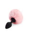 Силіконова анальна пробка М - Silicone Bunny Tails Butt plug Pink (діаметр 3,5 см) | 6670687