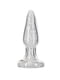 Скляна анальна пробка Fancy Luxurious Glass Anal Plug, ⌀3,1см, віброкуля в подарунок | 6670798