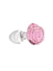 Скляна анальна пробка Rosy Luxurious Glass Anal Plug, ⌀3,3 см, віброкуля в подарунок | 6670799 | фото 2