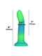 Фалоімітатор, що світиться в темряві,  Rave 8″, Glow in the Dark Dildo Blue Green (20,3 см) | 6670811 | фото 4