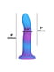 Фалоімітатор, що світиться в темряві,  Rave 8″ Glow in the Dark Dildo Blue Purple (20,3 см) | 6670813 | фото 4