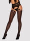 Сітчасті панчохи-стокінги під леопард Garter stockings (розмір S/M/L) з імітацією гартер | 6671174