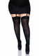 Щільні непрозорі панчохи Nylon Thigh Highs чорні (plus size) | 6671761 | фото 3