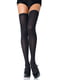 Щільні непрозорі панчохи Nylon Thigh Highs чорні (plus size) | 6671761 | фото 5