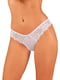 Напівпрозорі білі труси Heavenlly panties XL/2XL з відкритими сідницями | 6672007