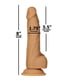 Фалоімітатор Dual Density Silicone Dildo Caramel 8″ з присоскою (діаметр 4,3 см) | 6672078 | фото 4