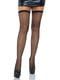 Панчохи-сітка зі швом ззаду та атласним бантом Bow back seam thigh highs One size Black | 6672407 | фото 2