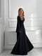 Елегантна сукня на шнуровці по бокам чорна | 6679167 | фото 4