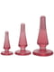 Набір анальних пробок Crystal Jellies - Pink | 6673853
