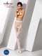 Білі еротичні ажурні колготки у велику сітку з вирізом | 6673878 | фото 2