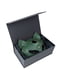 Преміум маска кішечки  натуральна шкіра, зелена, подарункова упаковка | 6674243 | фото 3
