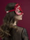 Маска кішечки Catwoman Mask, натуральна шкіра, червона | 6674321 | фото 2