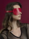 Маска на очі Blindfold Mask, натуральна шкіра, червона | 6674327 | фото 2