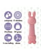 Міні-вібратор Mister Bunny з двома насадками, рожевий | 6674853 | фото 5