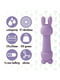 Міні-вібратор Mister Bunny з двома насадками, фіолетовий | 6674855 | фото 5