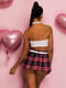 Еротичний костюм школярки “Пустотлива Кім” S/M: міні-спідниця, топ, аксесуари | 6675323 | фото 2