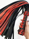 Черно-червоний флоггер класичний, натуральна шкіра, 50 хвостів, по 50см, рукоятка 20см | 6675770 | фото 2