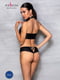 Комплект з екошкіри Nancy Bikini: бра та трусики з імітацією шнуровки | 6676044 | фото 4