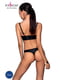 Комплект з екошкіри Malwia Bikini: бра та трусики | 6676236 | фото 2