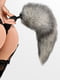 Силіконова анальна пробка Art of Sex M Artctic fox з хвостом | 6676479 | фото 3