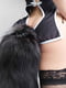 Металева анальна пробка Хвіст Лисиці Black And White Fox Tail S | 6676627 | фото 3