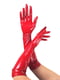 Глянсові вінілові рукавички Art of Sex - Lora, розмір S, колір Червоний | 6676775