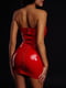 Сукня лакована червона "Спокусниця Марго" XL, блискавка на всю довжину ззаду | 6676828 | фото 2