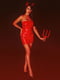Сукня лакована червона "Спокусниця Марго" XL, блискавка на всю довжину ззаду | 6676828 | фото 3
