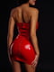 Сукня лакована червона "Спокусниця Марго" XXL, блискавка на всю довжину ззаду | 6676829 | фото 2