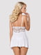 Еротична біла сукня Бебідолл 810-BAB-2 babydoll & thong white S/M | 6677128 | фото 2