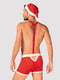 Еротичний костюм новорічний Mr Claus S/M: труси-боксери на підтяжках, шапка | 6677261 | фото 2