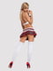 Еротичний костюм школярки S/M: бюстгальтер, міні-спідниця, панчохи | 6677271 | фото 4
