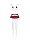 Еротичний костюм школярки S/M: бюстгальтер, міні-спідниця, панчохи | 6677271 | фото 5