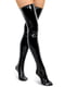 Сексуальні вінілові панчохи - Lora, розмір M, колір чорний | 6677303
