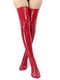 Сексуальні вінілові панчохи - Lora, розмір L, колір червоний | 6677305