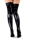 Сексуальні вінілові панчохи - Lora з мереживом, розмір M, колір чорний | 6677310 | фото 2