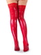 Сексуальні вінілові панчохи - Lora з мереживом, розмір S, колір червоний | 6677312 | фото 2