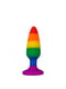 Анальна пробка Hiperloo Silicone Rainbow Plug S | 6677407