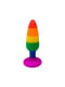 Анальна пробка Hiperloo Silicone Rainbow Plug S | 6677407 | фото 2