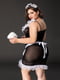 Еротичний костюм покоївки Plus Size: міні-сукня, фартух, головний убір | 6678084 | фото 4