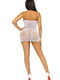 Біла сукня-сітка зі стразами та відкритою спиною Rhinestone halter mini dress White (one size) | 6678515 | фото 6