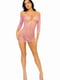 Рожева сукня-сітка з сердечками, зав'язками та відкритими плечами Heart net mini dress Pink (one size) | 6678518 | фото 5